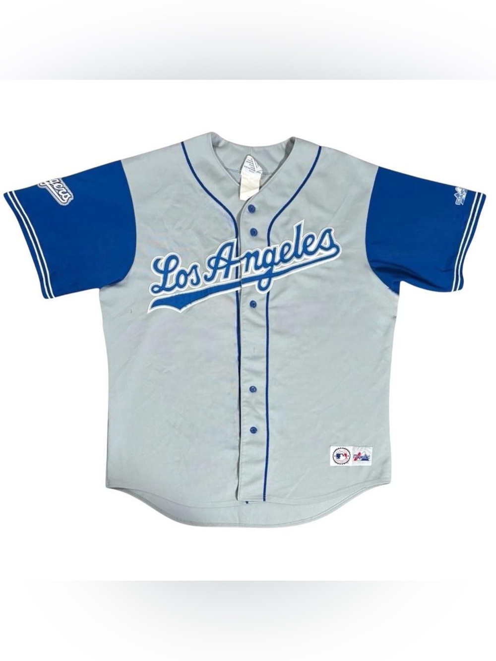 Vintage 1999 Los Angeles Dodgers Blue Sleeve Alternate Road MLB Baseball Jersey